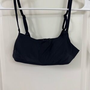Aerie Black Scoop Neck Bikini Top with Padding NWOT